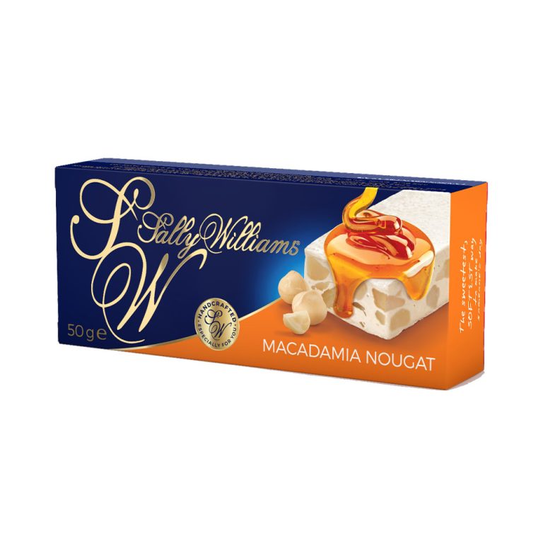 Sally Williams Nougat Bar 50g - Macadamia | Sweets Online