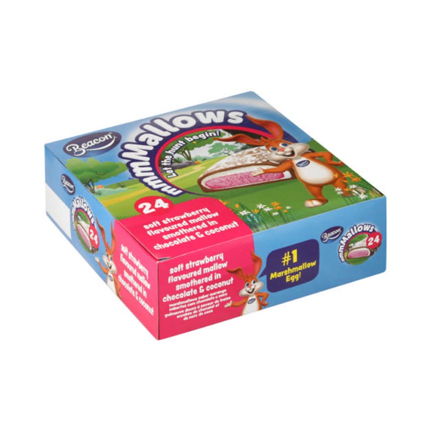 Beacon Strawberry Marshmallow Easter Eggs (24's) Sweets Online